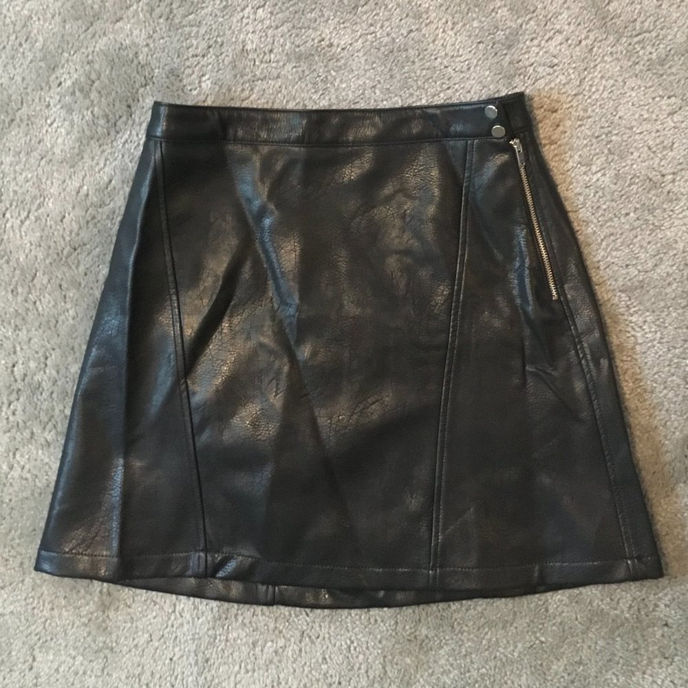 ZARA faux leather skirt